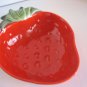 Made in Poppytrail Calif Ceramic Red Strawberry Serving Bowl 9in.Wx11in.Lx3in.D