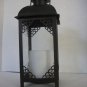 Inglow Flameless Candles Decorative Brown Metal/Glass Flameless Candle Lantern