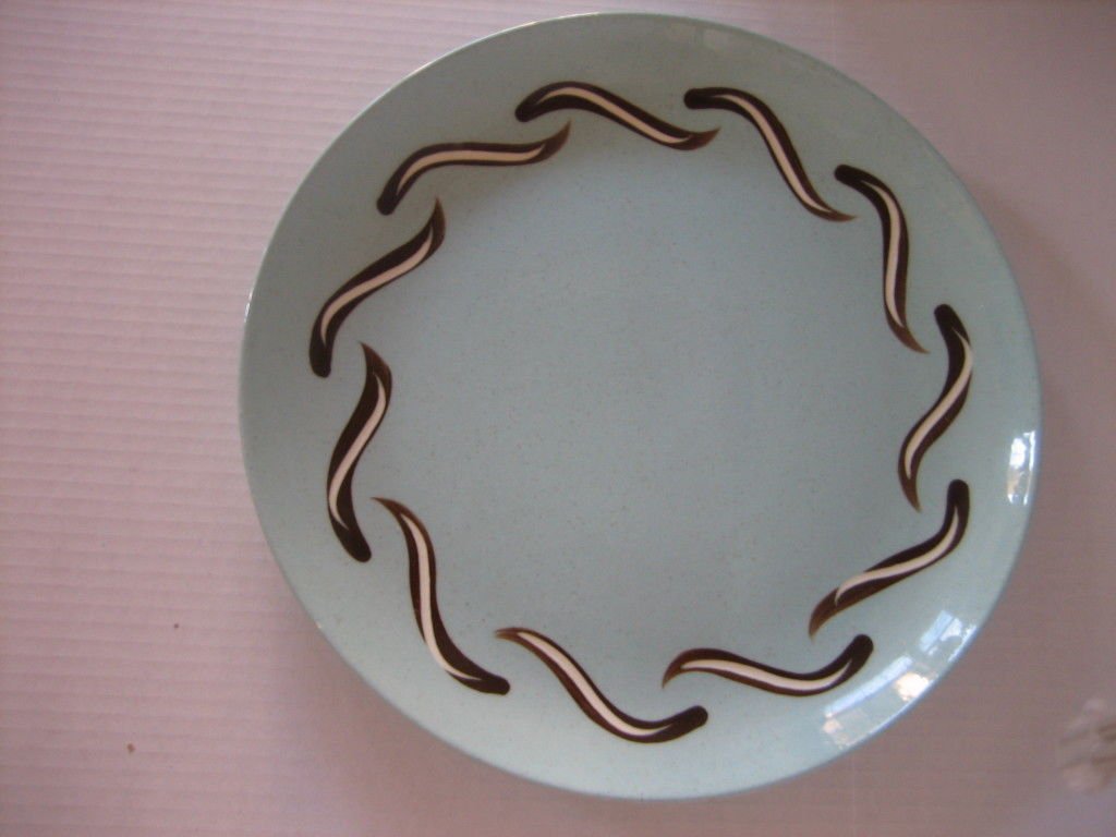 Ceramic Platter Bikini Aquamarine 12 in.Rnd By Harmony House Made in California