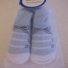 Carter's Unisex Infant Blue & White Tennis Shoe Style Bootie Socks Sz 12-24M New
