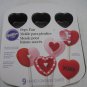 Wilton Easy Release Metal Heart Shaped Cake Pop Pan Holds 9 Heart Cavities New