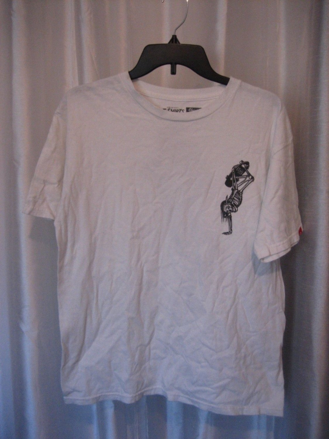 Vans Classic Men's White Graphic T Shirt Skeleton Skateboarding Sz M ...