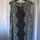 FYLO Black/White/Grey Geo Junior Size Knee Length Sleeveless Dress Sz XL NWWT