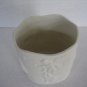 Angel Winter Scene Oval Cream Color Ceramic Tea Light Candle Holder 4 in.T New