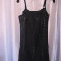 Roxy Junior Size Black Eyelet Spaghetti Strap Knee Length Sundress Sz XS NWNT