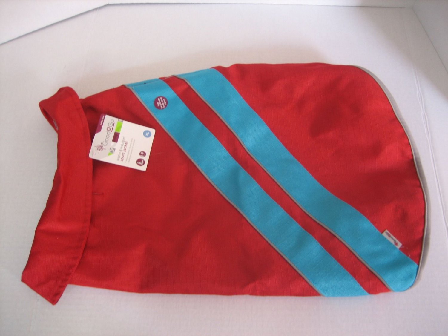 Good 2 Go Reflective Red/Blue Warm & Waggin Pet/Dog Nylon Sport Jacket Sz M NW