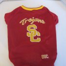 USC Trojans Maroon & Yellow Dog/Pet Football Jersey 100% Polyester Sz L NWNT