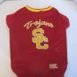 USC Trojans Maroon & Yellow Dog/Pet Football Jersey 100% Polyester Sz L NWNT