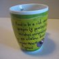 H & H History & Heraldry Insurance Agent Green Fine Porcelain Coffee Mug/Cup New