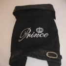 Prince Pet/Dog Black 100% Cotton Faux Leather Collar Biker Vest Sz M NWNT