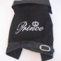Prince Pet/Dog Black 100% Cotton Faux Leather Collar Biker Vest Sz M NWNT