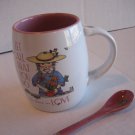 Mary Engelbreit Let all that you do Be done in Love Ceramic Coffee Mug/Spoon Set