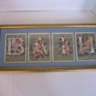Bath Cherubs Picture/Print Brushed Gold Frame 9 3/4in.W. x 22in.L. Pre-Owned