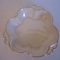 Vintage Pearl China Co. Hand Decorated White Iridescent Ceramic Bowl w/Gold Trim