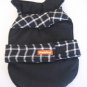 Simply Dog Unisex Black/White Plaid Gold Button Back Tab Pet/Dog Jacket Sz XS NW