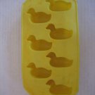 Yellow Rubber Ice Cube Tray 7 Ducks Mold 4 1/3 in.W x 8 in.L Pre-Owned