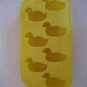 Yellow Rubber Ice Cube Tray 7 Ducks Mold 4 1/3 in.W x 8 in.L Pre-Owned