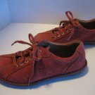 Born Rusty Red Suede Lace Up Shoe Sz 6 1/2 Pre-Owned W9643 E5