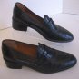 Lauren Ralph Lauren Women's Black Leather Reptile Loafer Shoes Sz 5 1/2B Pre-Own
