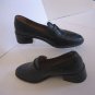 Lauren Ralph Lauren Women's Black Leather Reptile Loafer Shoes Sz 5 1/2B Pre-Own