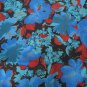 Women's Blue/Green/Red/Black Floral Long Scarf 83 in.L x 13 in.W Pre-Owned