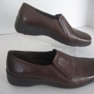 Easy Spirit Eslatern Women's Brown Leather Slip On Shoes Sz 7 1/2 Pre-Owned