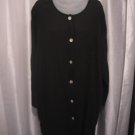 Silhouettes Women's Black Swimsuit Beach Cover Up Sz 2X 100% Cotton Pre-Owned