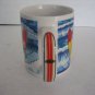 Surf's Up Hawaii Multi Color Surf Board Ceramic Coffee Mug/Cup 4 in.T x 3inW New