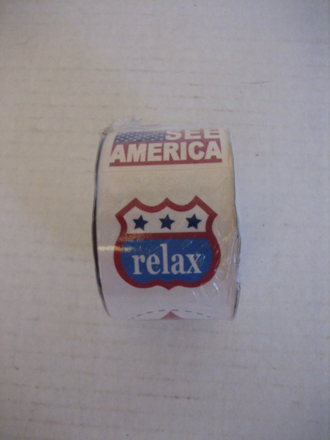 Summer Memories USA Vacation Stickers Red/White/Blue 5 Styles 3 Yards NWIP