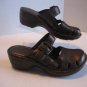 Born Women's Brown/Bronze Leather Slip On Mule Shoe Sz 6/36.5 Pre-Owned W11677