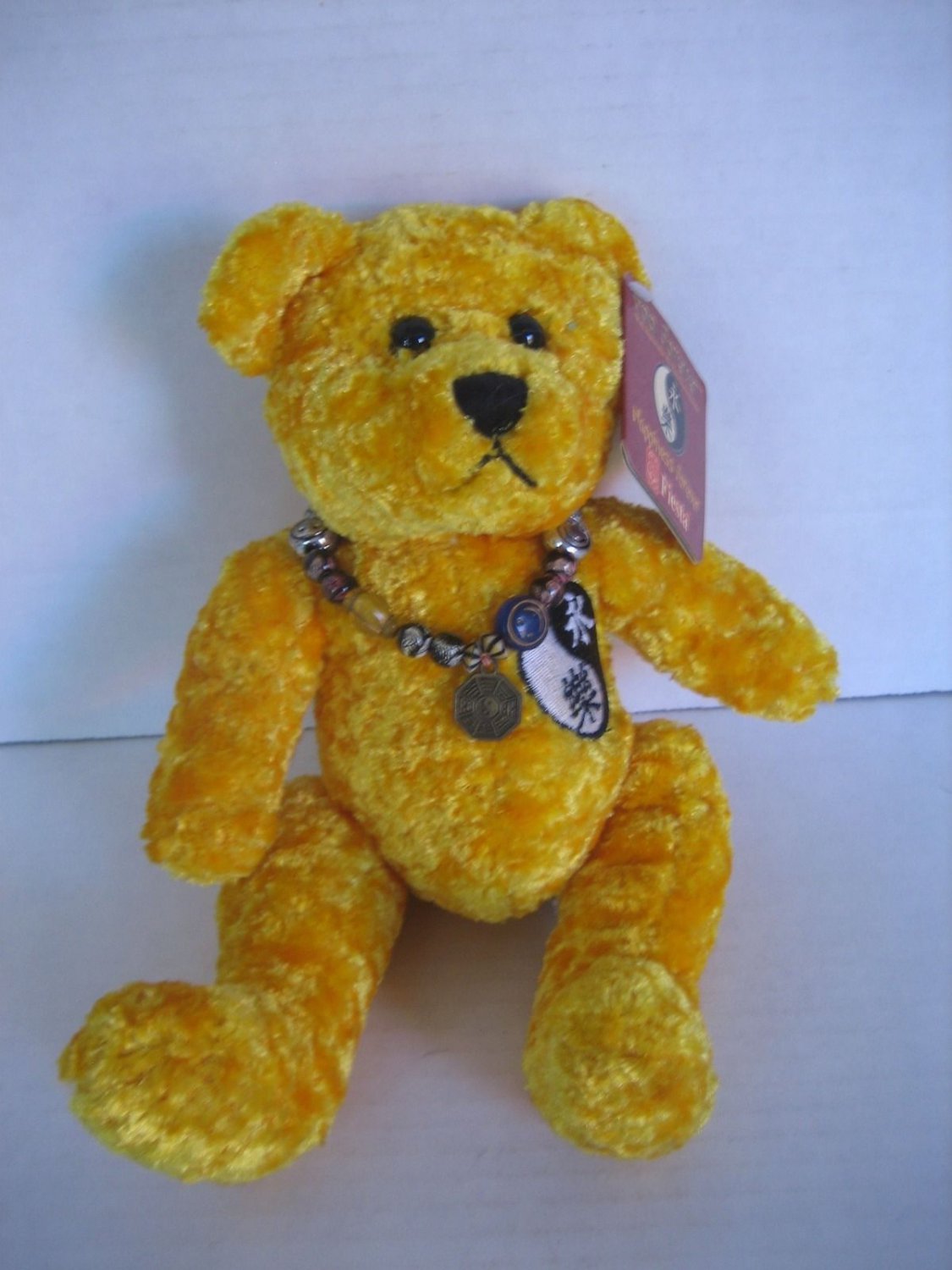 Fiesta Foo Forever Happiness Forever Yellow Bear Plush Stuffed Animal 9 in.L