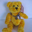 Fiesta Foo Forever Happiness Forever Yellow Bear Plush Stuffed Animal 9 in.L
