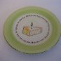 Ruby Green Ceramic Slice of Birthday Cake Dessert Plate 8 inch Round NWNT