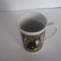 Russ Berrie Black & White Cat Sitting on Stairs Ceramic Coffee Mug/Cup New