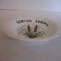 Vintage Cortina Coburg Seit 1953White Ceramic Oval Ashtray w/Cattails Pre-Owned