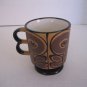 Unbranded Vintage Floral Multi Brown & Black Ceramic Coffee Mug/Cup Pre-Owned