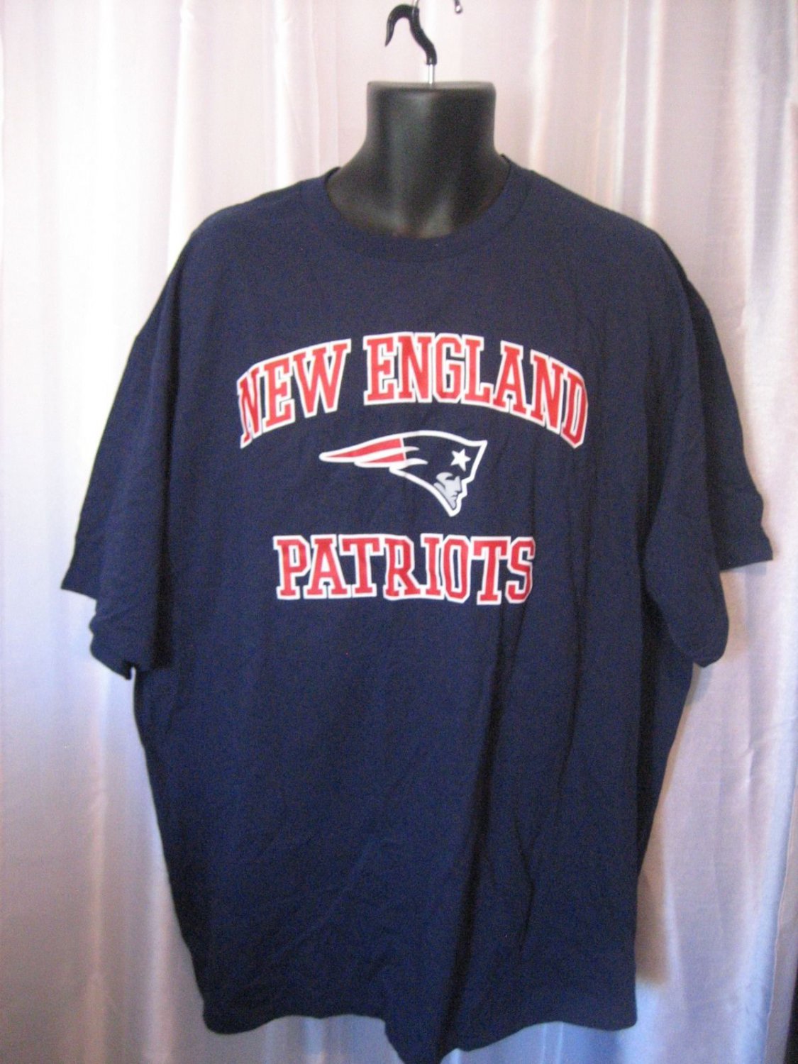 NFL Team Apparel New England Patriots Men's Navy Blue Cotton T Shirt Sz 2XL NWWT