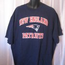 NFL Team Apparel New England Patriots Men's Navy Blue Cotton T Shirt Sz 2XL NWWT