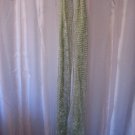 Women's Oblong Celery Green with Silver Shimmer Long Scarf New 73in.L. x 25in.W.