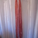 Women's Salmon Color Long Scarf with Silver Shimmer Oblong New 73in.L. x 25in.W.