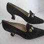 Kenneth Cole 07073 Women's Black Suede Mid Heel Pump Shoes Sz 8 1/2 Pre-Owned