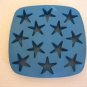 Square Blue Rubber Star Ice/Candy Mold 12 Stars in the Mold Pre-Owned 6 1/2 in.S