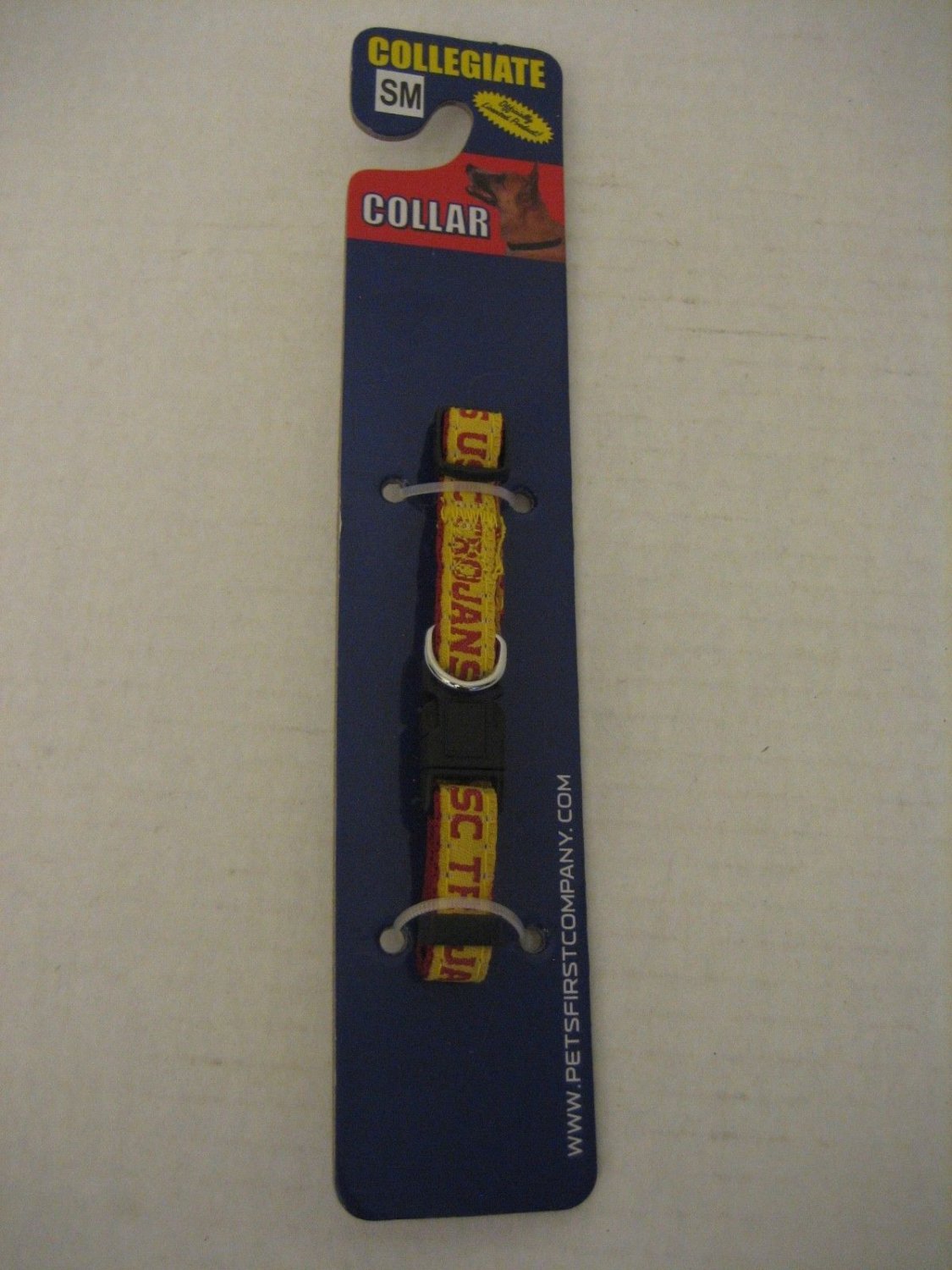 USC Trojans Collegiate Collar Pet/Dog Collar Yellow/Red Sz S 849790038912 NWWT