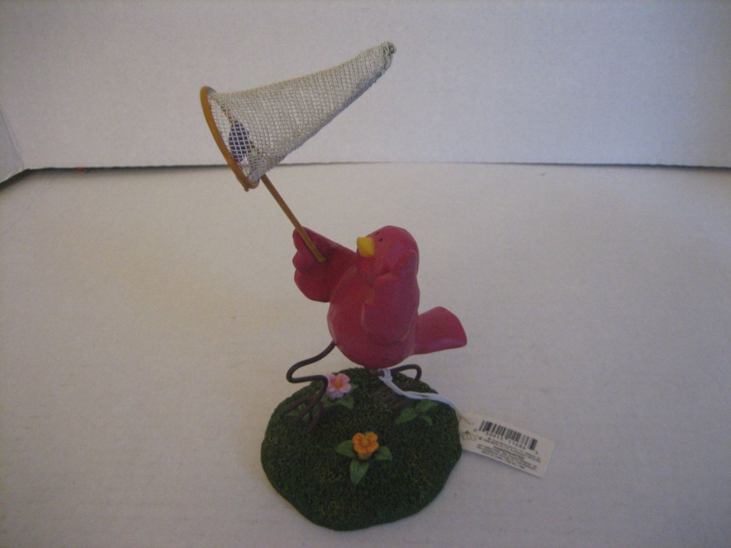 Russ Tweet Along with Me #11686 Pink Bird Catching a Butterfly 6 1/2in.T NWWT