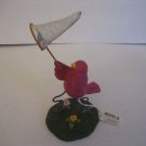 Russ Tweet Along with Me #11686 Pink Bird Catching a Butterfly 6 1/2in.T NWWT