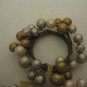 Set of 4 Brushed Gold/Silver/Pearl White Faux Berry Napkin Rings 2inch Wide NWNT