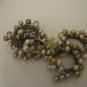 Set of 4 Brushed Gold/Silver/Pearl White Faux Berry Napkin Rings 2inch Wide NWNT