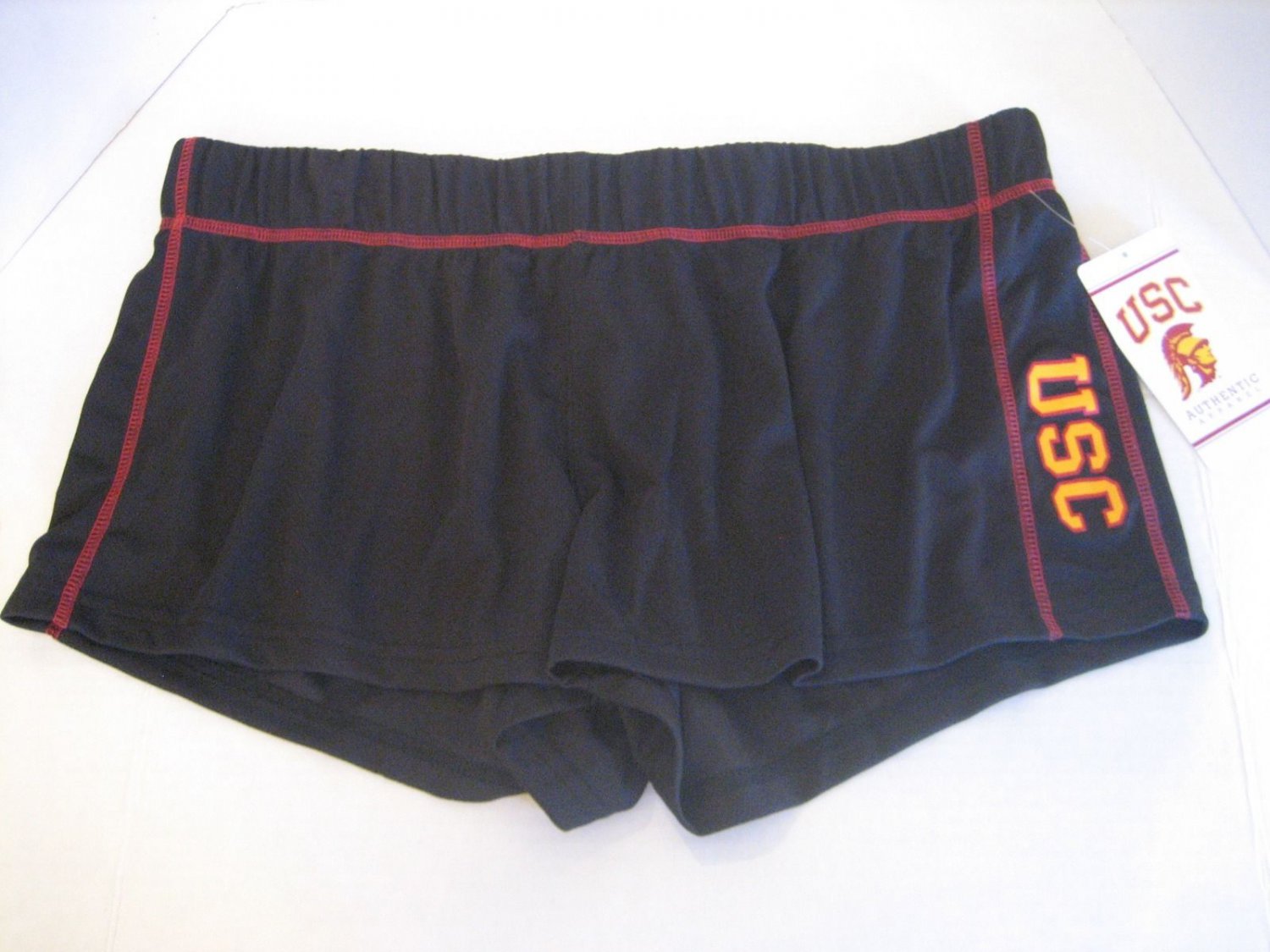 USC Authentic Apparel USC Trojans Black Women's Junior Size Short Shorts SzXL NW
