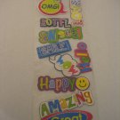 Momentum Brands Craftology Multi Words 3D Multi Color Stickers 10 Count NW