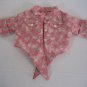 American Girl Doll Clothes Pink Floral Button Down Ties at Waist Shirt Pre-Owned